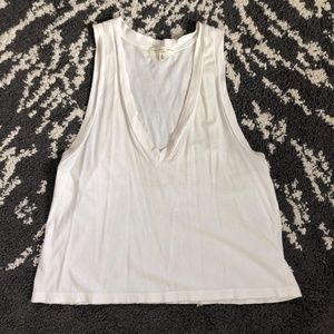 White V-neck Urban Outfitters tank top
